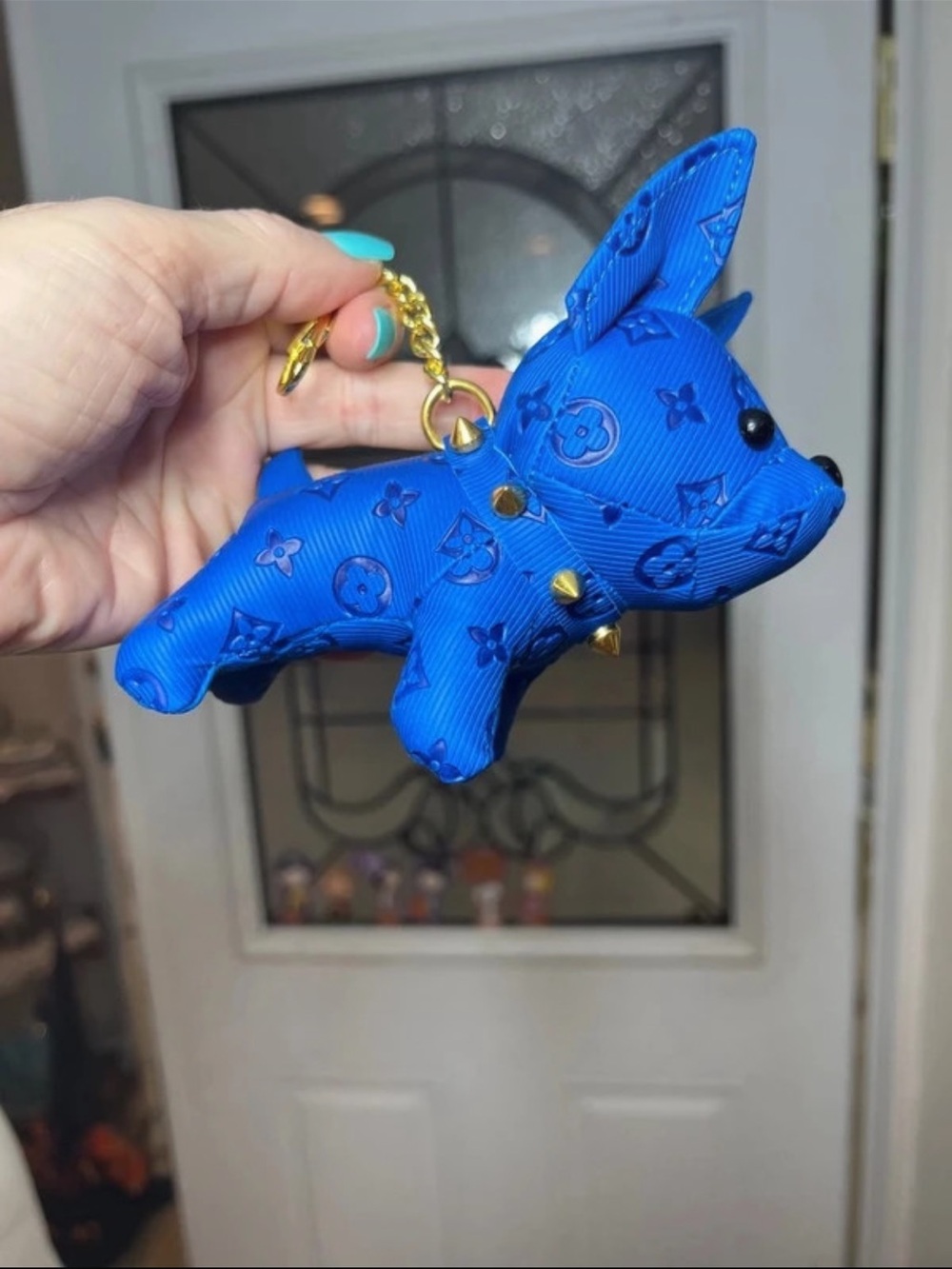 Blue Dog Keychain Charm Purse charm